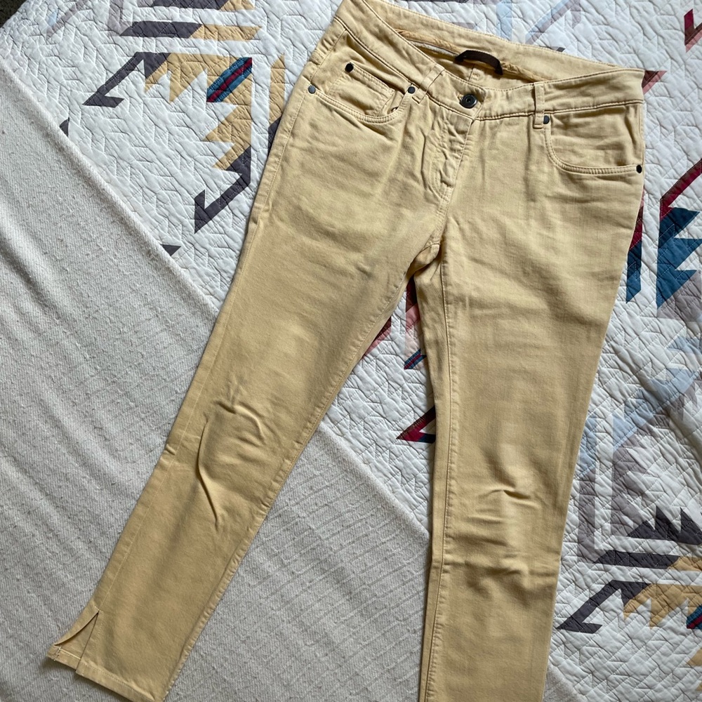 Brunello Cucinelli yellow trousers